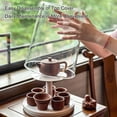 thumbnail image 6 of Transparent Rotating Tea Set Storage Box, Dustproof Display Organizer with Lid, Large Capacity Cup & Mug Holder for Tea Lovers, for Countertop,Black, 6 of 6