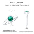 thumbnail image 5 of Rosec Jewels Certified Lab Grown Emerald Solitaire Engagement Ring for Women (0.8 Ct, AAAA Grade) - with Jewelry Box, 14K White Gold, US 6.50, 5 of 8