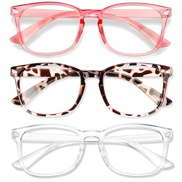 Gafas de bloqueo de luz azul WINTOO para mujer y hombre, 3 pares