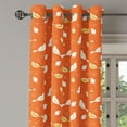 thumbnail image 2 of Ambesonne Vintage Grommet Curtain, Birds with Heart Shapes, 50" x 72", Orange Yellow White, 2 of 6