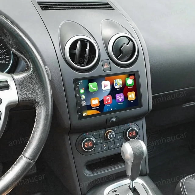 FENGXIH 7 Inch 2+64G Car Stereo Radio Compatible for Nissan Qashqai 2007-2011 with Carplay Android Auto GPS Navigation with Bluetooth Wifi SWC Split Screen + AHD Backup Camera Mic