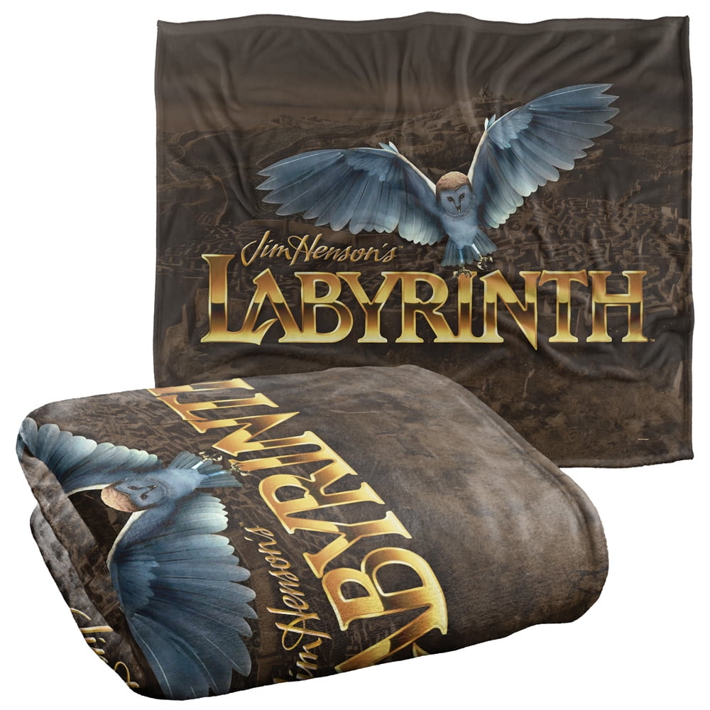 Labyrinth Blanket, 50"x60", Owl Logo Maze, Silky Touch Super Soft Throw