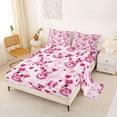 thumbnail image 2 of Erosebridal Kawaii Animals Pig Bed Sheets,Pink Loves Pattern King Sheets For Girls Kids 4pcs, 2 of 6
