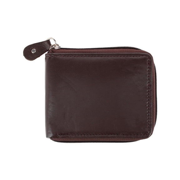 CTM RFID Leather Zip Around Bifold Wallet by Swiss Marshall (Men)