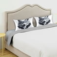 thumbnail image 5 of Dailycode Satin Pillow Case Standard Silk Pillow Cover for Hair and Skin Envelope Closure Black White Wolf Face 20"x26", 5 of 9