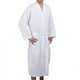 thumbnail image 4 of Bata de baño Almoda Felpa Doble Cara Blanca Tipo Kimono Unisex, 4 of 8