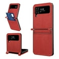 thumbnail image 2 of Elegant Choise Phone Case for Samsung Galaxy Z Flip 4 5G Leather Wallet Card Holder Cover, Red, 2 of 11