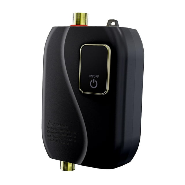 Calentadores de agua instantáneos calentadores de agua para uso doméstico enchufe estadounidense Control de temperatura inteligente portátil ducha de caldera eléctrica para baño RV Negro