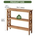 thumbnail image 4 of Uforic 39.4" Outdoor Console Table with Storage Shelves, Weatherproof Wood Side Table, Natural, 4 of 8