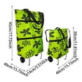 thumbnail image 2 of 2-in-1 Foldable Shopping Bag with Wheels, 23 Liters Portable Shopping Cart,Waterproof Oxford Fabric, Foldable Grocery Bag for Shopping, Travel, 2 of 9