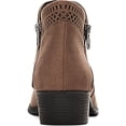 thumbnail image 4 of American Rag Womens Abby Faux Suede Stacked Booties Brown 7.5 Medium (B,M), 4 of 4