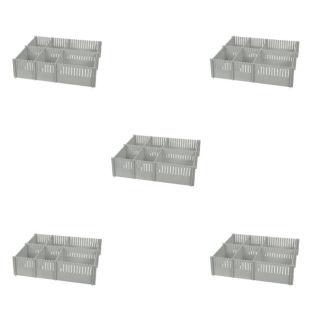 Toystoory DIY divisores de cajones ajustables sistema de organización de cajones amplia aplicación bien organizado gris serenidad 3 unids/set Type2 NO2