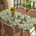 thumbnail image 3 of St. Patrick's Day Table Cloths for 6 Foot Rectangle Tables, Lucky Shamrocks Retro Harp Beer Horseshoes Patio Waterproof Elastic Fitted Tablecloths, Washable Rectangular Table Cover for Camping, 3 of 8