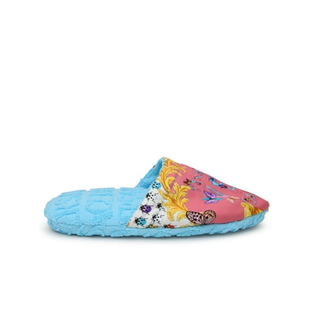 

Versace Home Woman Rose And Light Blue Cotton Slipper