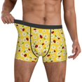 thumbnail image 3 of Men's Boxer Briefs, Chamomile And Ladybug Soft Comfy Mens Underwear Boxer Briefs Breathable With Widen Waist, 3 of 7