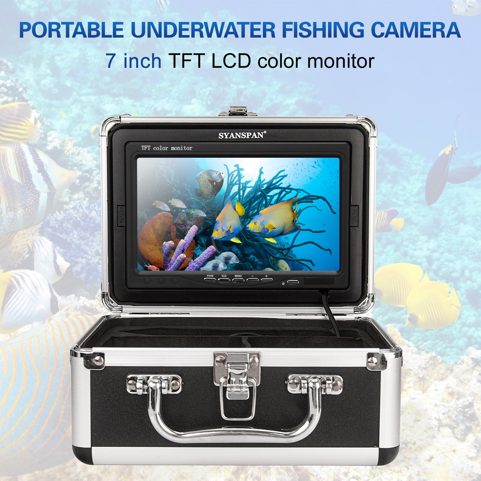 SYANSPAN 7 Inch 1200TVL Underwater Fishing Camera Fish Finder 12