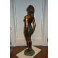 thumbnail image 5 of Nifao Spring Lady Watching The Sun Bronze Statue – Bronze Statue, Home Decor, 18"L x 12"W x 64"H, 5 of 11