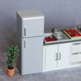 thumbnail image 3 of 1/12 Dollhouse Miniature Kitchen Wooden Fridge Furniture Model Accs, 3 of 8