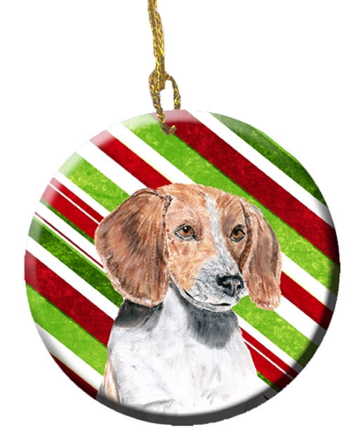 English Foxhound Candy Cane Christmas Ceramic Ornament - Walmart.com