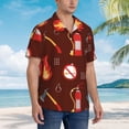 thumbnail image 5 of Bixox Men's Hawaiian Shirts Men's Fire Extinguisher Print Short-Sleeve Shirt-Large, 5 of 8