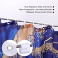 thumbnail image 5 of Marble Shower Curtain, Blue Marble Shower Curtain Set, Abstract Luxury Navy Blue Gold Glitter Veins Texture Marble Shower stall Curtain for Bathroom, Waterproof Fabric with 12 Hooks, 72 x 72 inches, 5 of 6