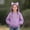 Purple, variant on Kilaqueen Full Zip Up Hoodies for Kids Trendy Cute Cat Ear Hoodie Jackets Boys Girls Long Sleeve Casual Sports Plain Zipper Hooded Outwear Fall Outfits