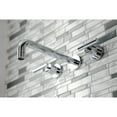 thumbnail image 3 of Kingston Brass KS8021CML Manhattan Two-Handle 3-Hole Wall Mount Roman Tub Faucet in Polished Chrome, 3 of 7