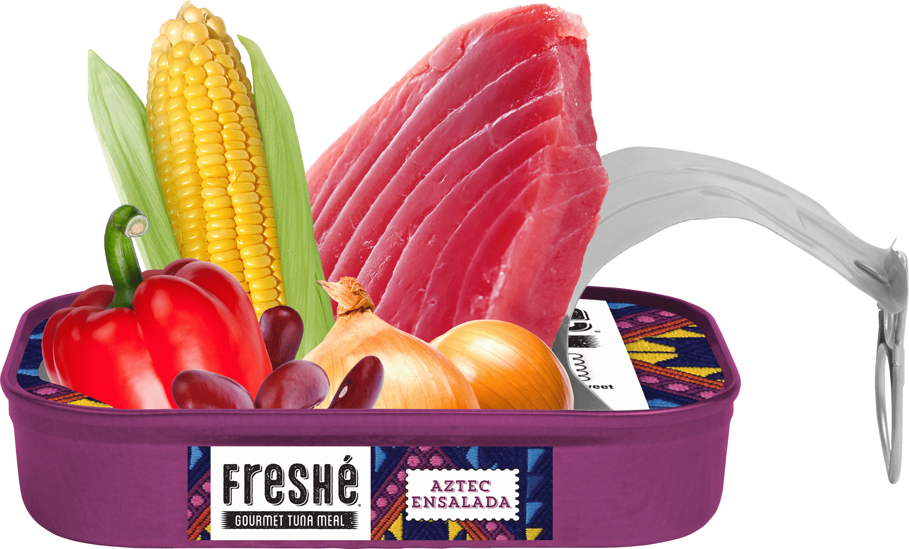 Freshé Gourmet Canned Tuna (Aztec Ensalada, 10 Pack of 4.25 oz. Tins) Contains Fish