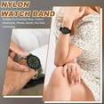 thumbnail image 6 of Uxcell Nylon Watch Band 22mm Quick Release Watch Straps Replacement Bands for Men Women with Flat Round Buckle, Black-Orange (26.5mm), 6 of 7