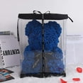 thumbnail image 3 of RECUTMS Royal Blue Artificial Rose Flower Bear 10 inch Wedding Party Decoration Gift Box, 3 of 7