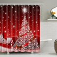 thumbnail image 2 of Rideau de Douche Imprimé 70 Po Imperméable Rideau de Salle de Bain Imprimé Motif Joyeux Noël, 2 of 2