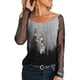 thumbnail image 2 of Blusa informal de manga larga con cuello redondo y manga larga para mujer Pompotops FGAJ1654, 2 of 4