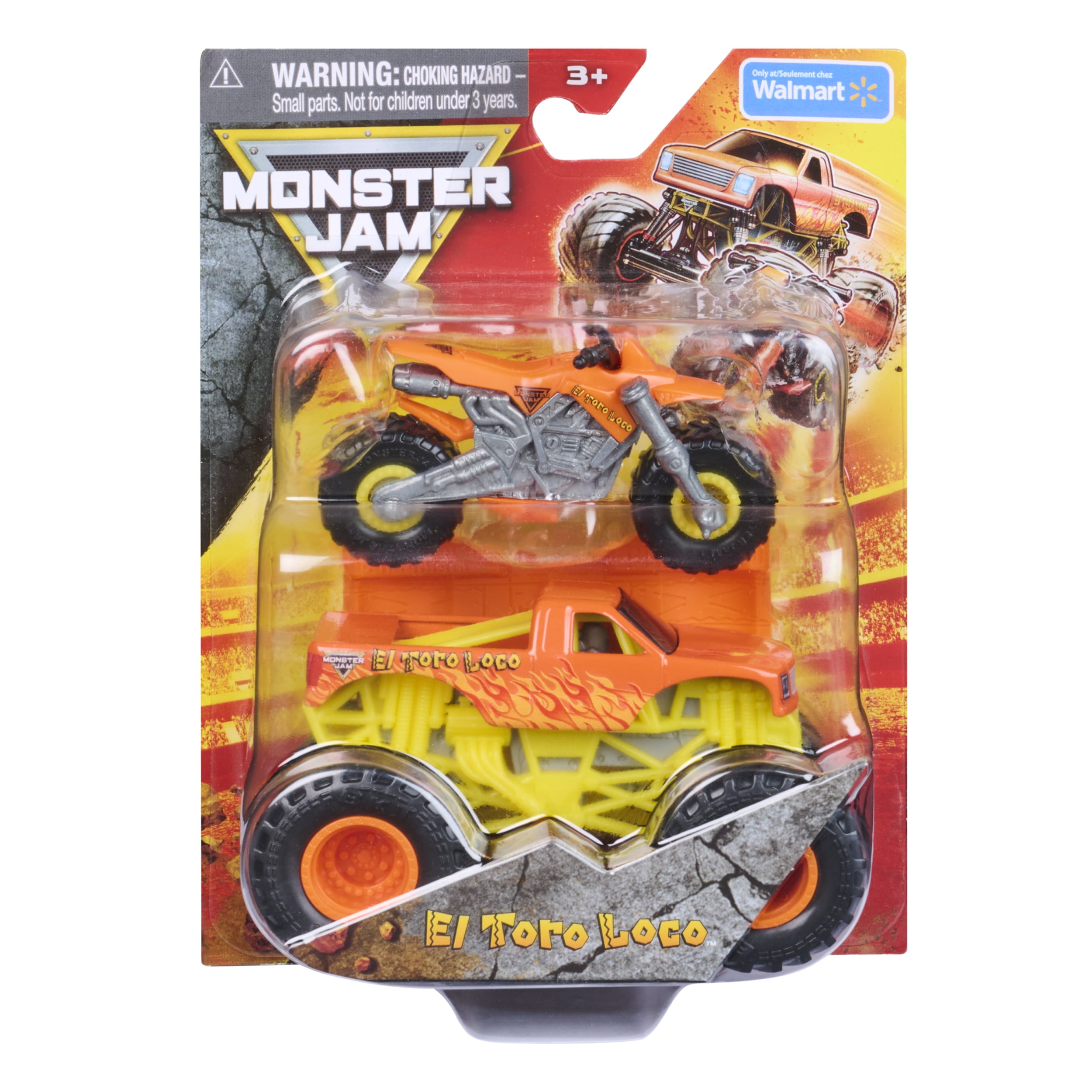 Monster Jam El Toro Loco Monster Truck and Dirt Bike Vehicle 2