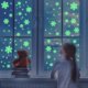 thumbnail image 1 of Gwong Decoración hogareña Etiqueta engomada adorable de la ventana de la forma del copo de nieve Pegatina de PVC impermeable luminosa Decoración de la etiqueta engomada para el hogar Gwong 21079679, 1 of 6