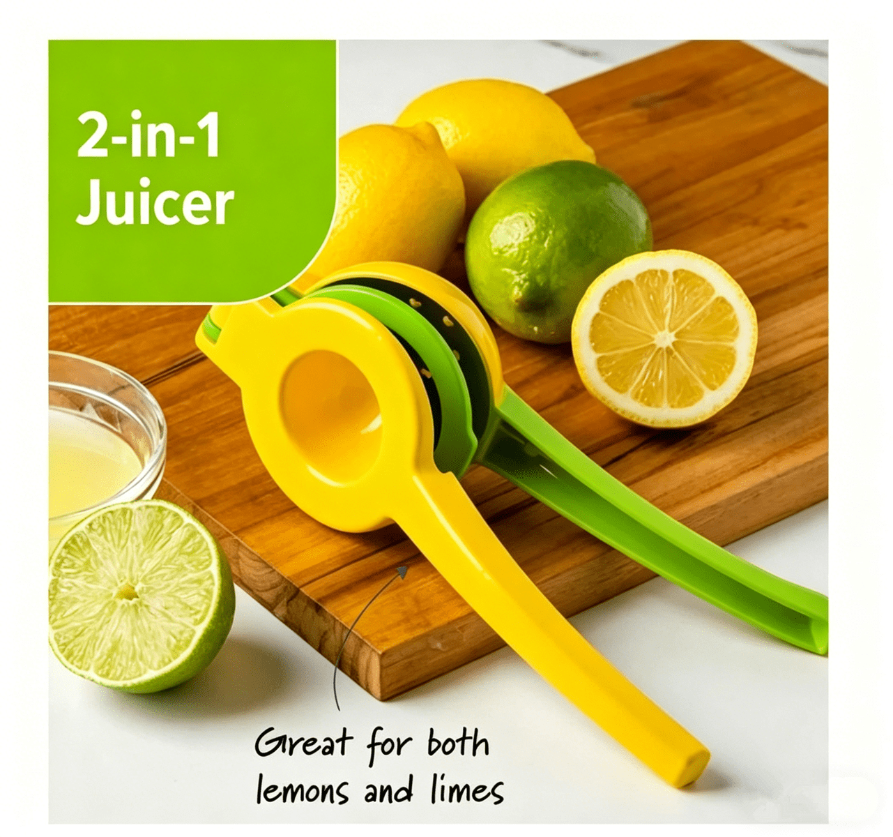 Lemon Squeezers Juicer Manual Press 2 in 1 Metal Lime Citrus Fruit Extractor