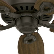 Hunter - Builder Indoor Ceiling Fan, 52-inch, New Bronze, Traditional-style, 3-speed WhisperWind Motor, 53242, for living rooms, bedrooms, home offices, kitchens