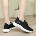 thumbnail image 2 of XIMIN Women's Walking Casual Athletic Slip on Shoes Lightweight Lace-up Tennis Fashion Sneakers Sports Workout Gym Shoes for Running Outdoor Gym Workout, 2 of 9