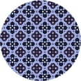 thumbnail image 1 of Ahgly Company Tapis d'Intérieur Lavables en Machine, Ronds, Bleu Nuit Transitionnel, Ronds de 5 Pi, 1 of 7