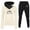 Beige, variant on Workout Sets for Women Long Sleeve Hoodie Joggers Pants Athletic Set with Heartbeat Print 2 Piece Sportwear