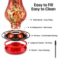 thumbnail image 3 of Comedero solar para colibríes DesGully, 750 ml, vidrio soplado a mano, 3 of 7