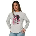 thumbnail image 3 of Betty Boop Pretty Punk Paint Splatter Women's Long Sleeve T Shirt Brisco Brands S, 3 of 6