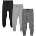 thumbnail image 2 of Sweet Hearts Girls' Sweatpants - Super Soft Athletic Performance Joggers: (3 Pack), 2 of 7