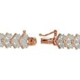 thumbnail image 2 of 1.00 Carat T.W. Diamond Rose Gold-Tone Miracle-Set Chevron Tennis Bracelet, 2 of 3