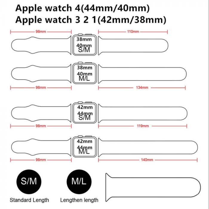 40mm apple watch band size