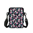 thumbnail image 2 of Eheartsgir Crossbody Bags for Running, Zipper Lightweight Shoulder Bag for Women Skull Tropical Floral Print Crossbody Coin Case, 2 of 7
