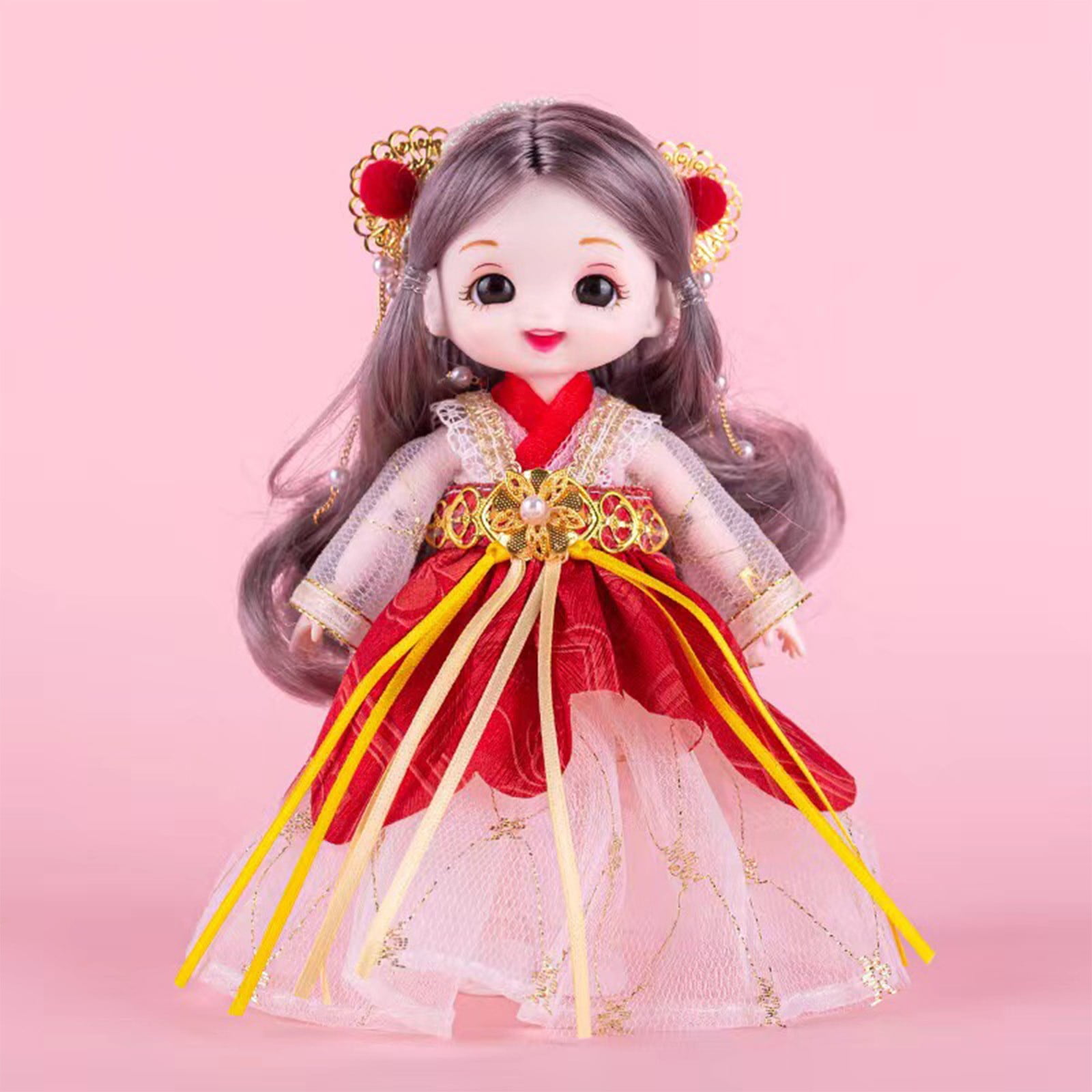 YHWJZYF Oriental Decoration Doll,Chinese Antique 6.69 inch Doll,3D
