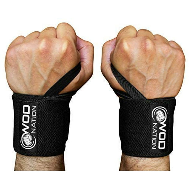 WOD Nation 18" Weightlifting Wrist Wraps for Men & Women, Set of 2