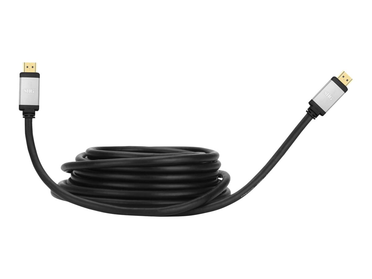 SIIG 4K High Speed HDMI Cable - 12ft - 12 ft HDMI A/V Cable for Audio/Video Device, Notebook, Blu-ray Player, Gaming Console, HDTV, Monitor, Projector - First End: 1 x 19-pin HDMI (Type A) Male Digita