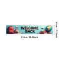 thumbnail image 3 of Welcome Back Theme Party Banner Heart Design Background Wedding Event Backdrop School Decorations Reunions Photo Props, 3 of 4