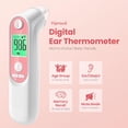 thumbnail image 2 of Ear Thermometer, Digital Ear Thermometer for Kids and Adults, High Accuracy Baby Thermometer with 1s Result, 3-Color Coded and 30 Memory Recall, Easy to Use, with 21 Disposable Probe Covers, 2 of 7